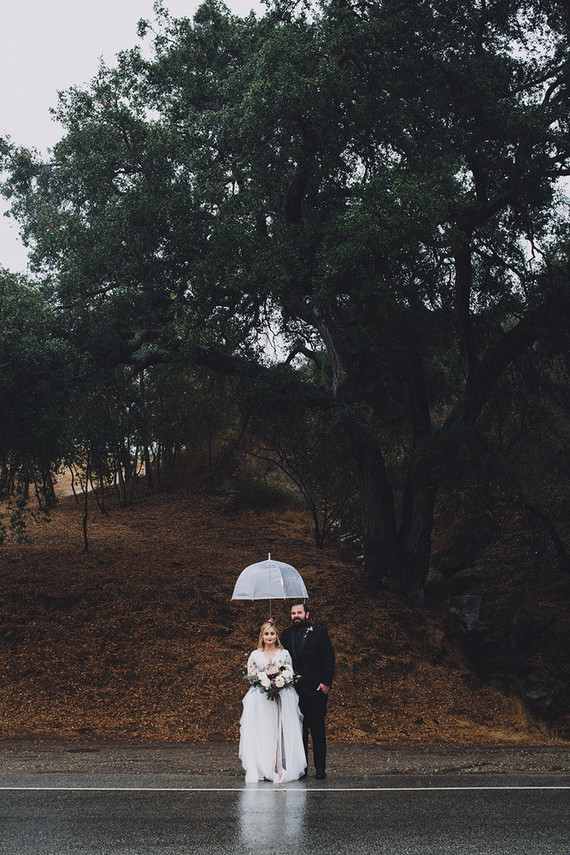 Moody rainy Topanga Canyon wedding at the 1909