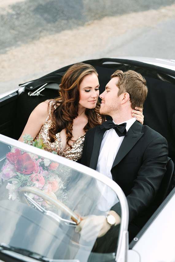 Vintage car engagement shoot