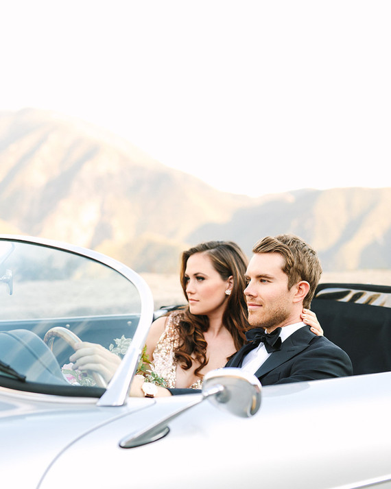 Vintage car engagement shoot