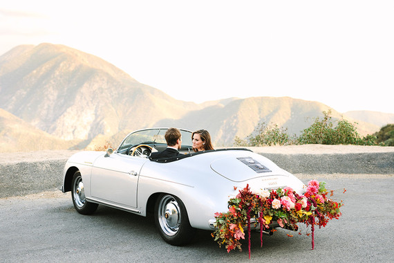 Vintage car engagement shoot