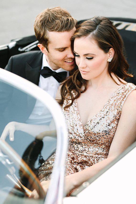 Vintage car engagement shoot