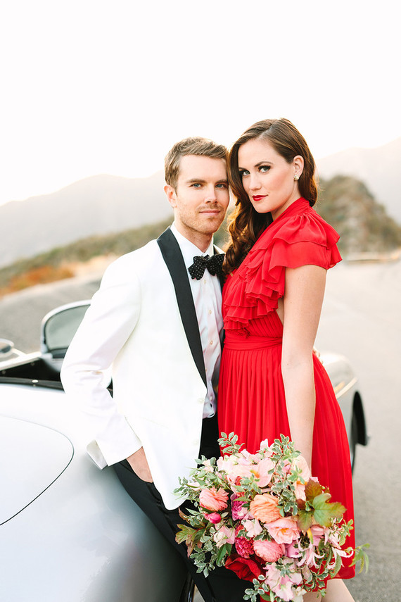 Vintage car engagement shoot
