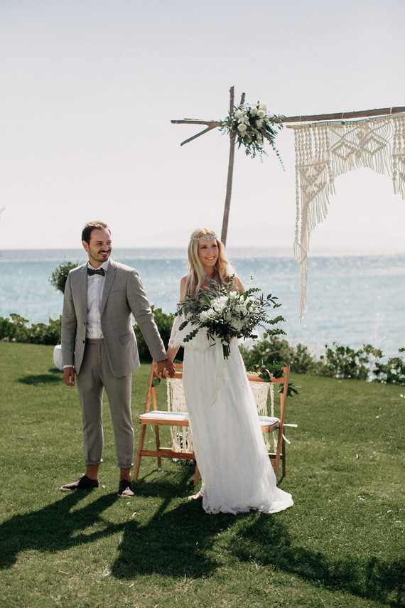 Boho beach wedding Greece