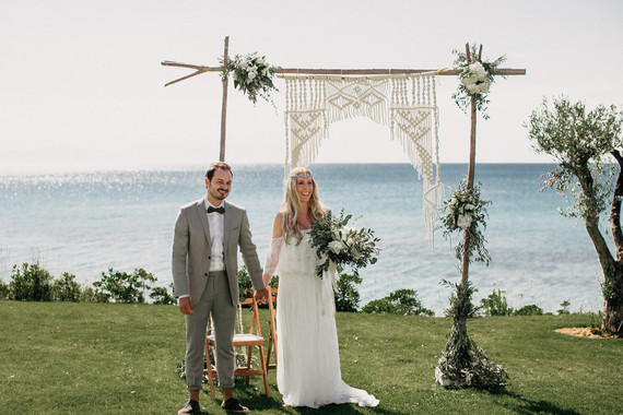 Boho beach wedding Greece