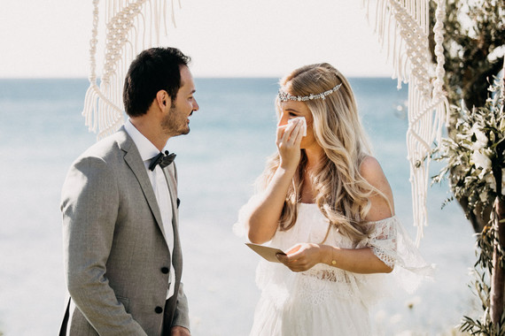 Boho beach wedding Greece