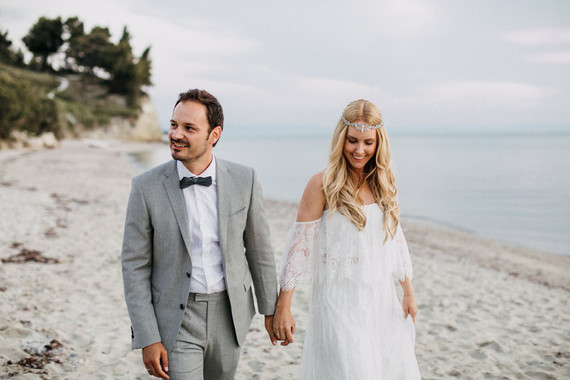 Boho beach wedding Greece Inspiration
