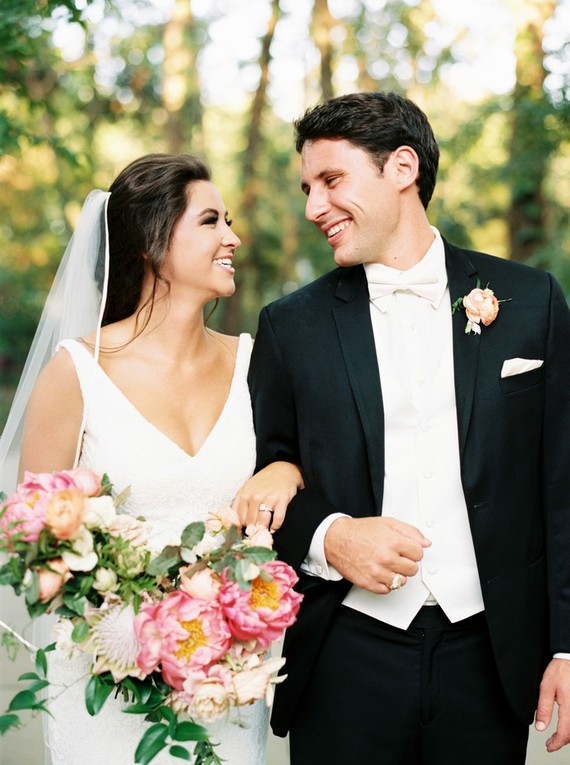 Pink and white garden wedding in Dallas