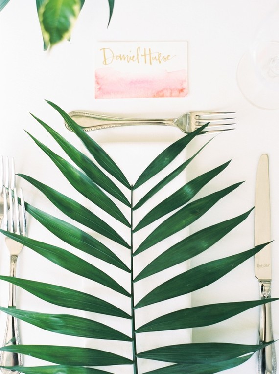 Tropical wedding details