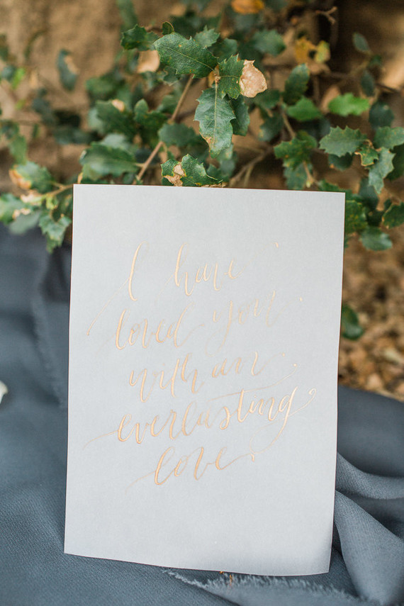 Gold calligraphy love quote