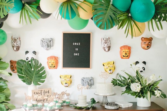 Jungle themed first birthday party ideas