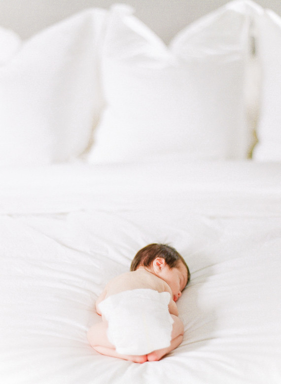all white newborn photos