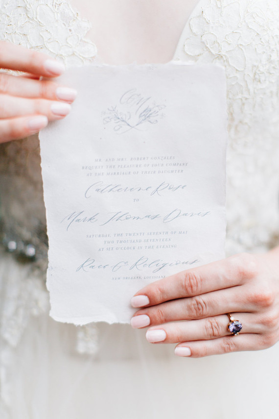 Romantic wedding invitations