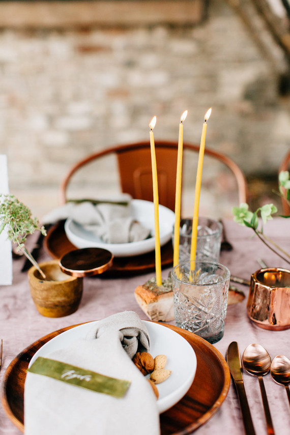 romantic fall tablescape