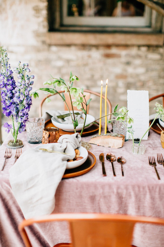 romantic fall tablescape
