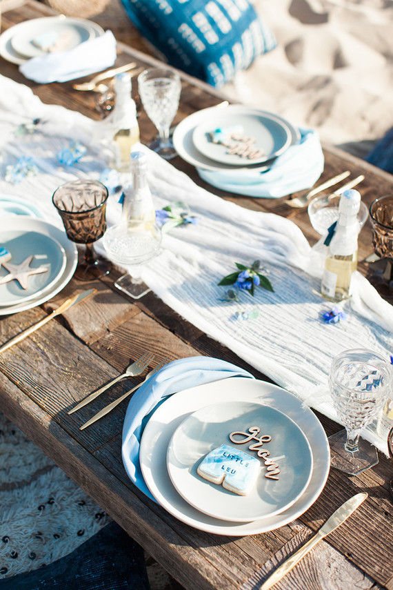 Beachy boho gender reveal party