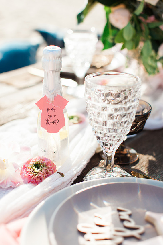 Beachy boho gender reveal party