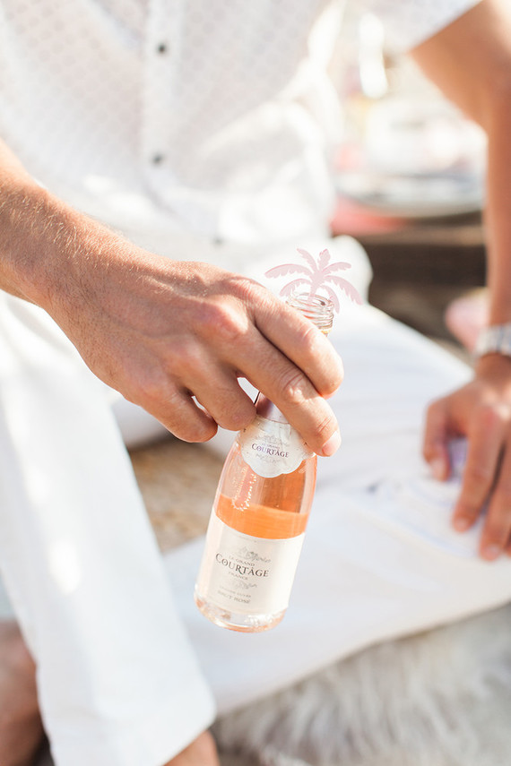 Beachy boho gender reveal party