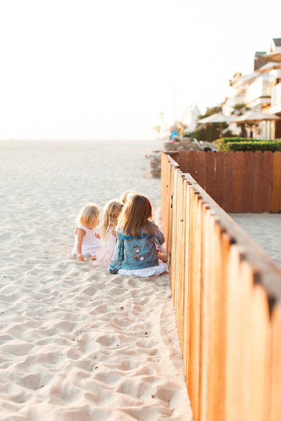 Beachy boho gender reveal party