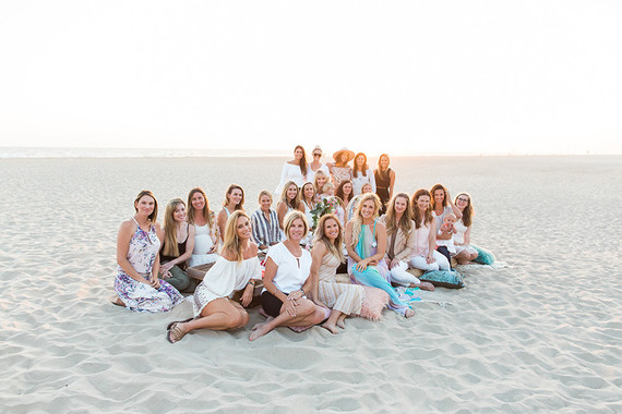 Beachy boho gender reveal party