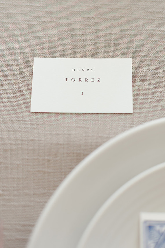 simple chic place cards Inspiration
