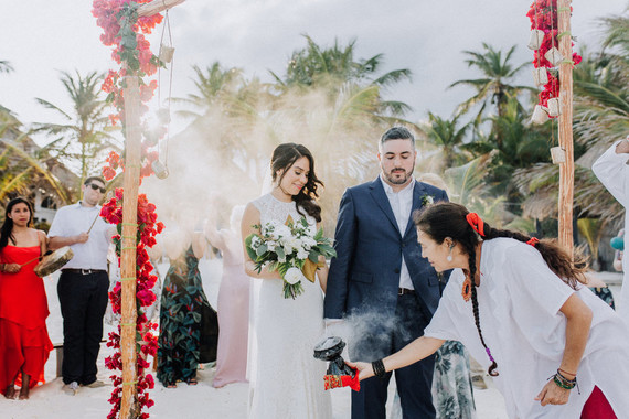 Cosmic Mayan wedding ceremony in Tulum