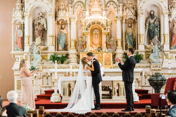Classic Chicago wedding ceremony at St. Michael's Church