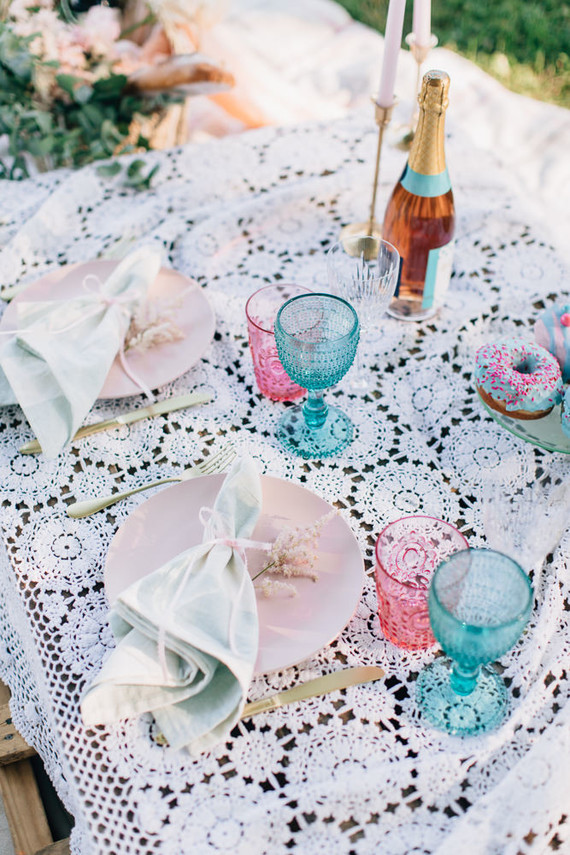 DIY pastel picnic elopement