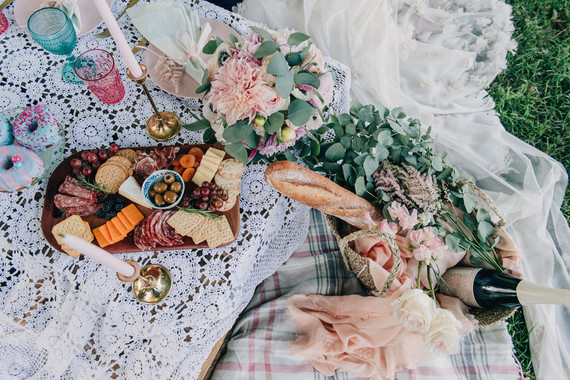 DIY pastel picnic elopement