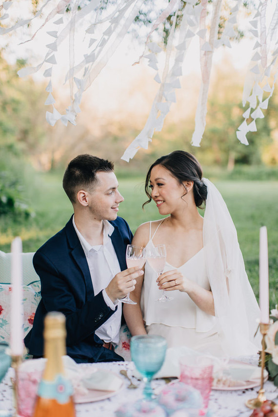 DIY pastel picnic elopement Inspiration