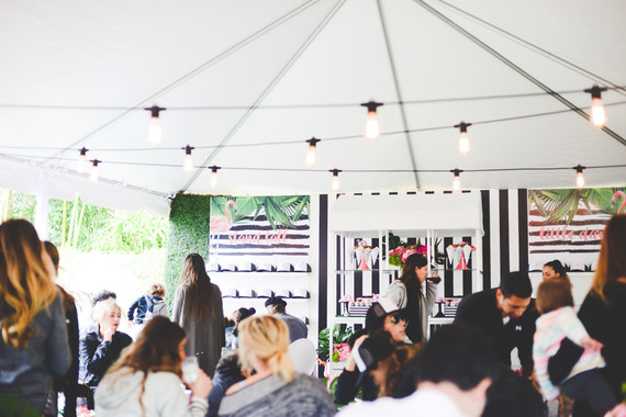 Black and white and pink flamingo birthday party