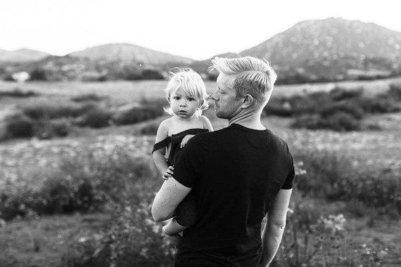 Black and white fashion-inspired family photos
