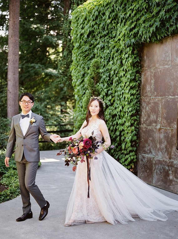 romantic fall wintery wedding in Washington state