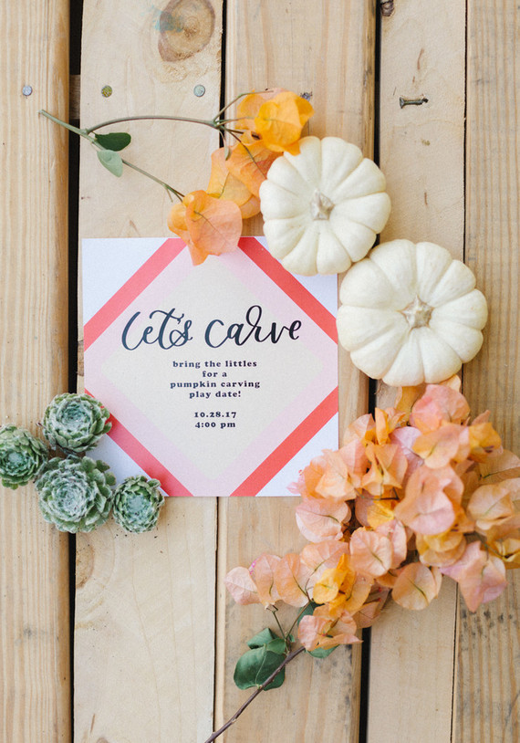 Pumpkin carving playdate