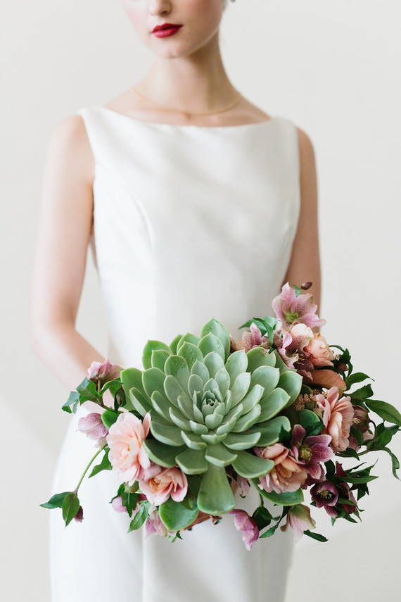 succulent wedding bouquet