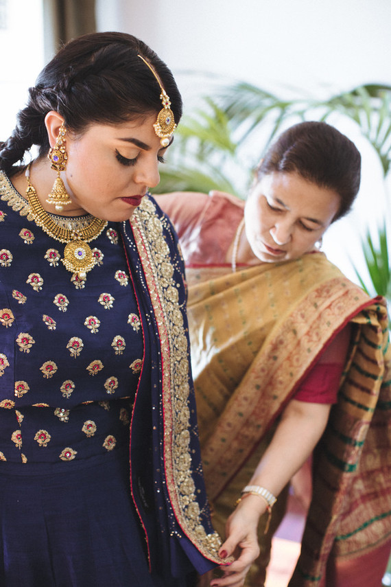 Modern desert Indian wedding celebration