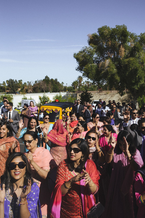 Modern desert Indian wedding celebration