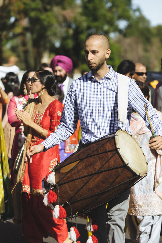 Modern desert Indian wedding celebration