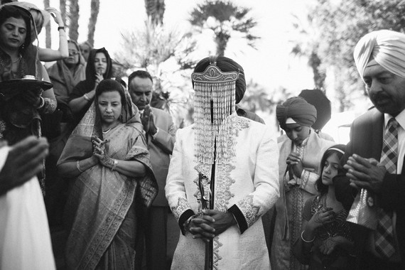 Modern desert Indian wedding celebration