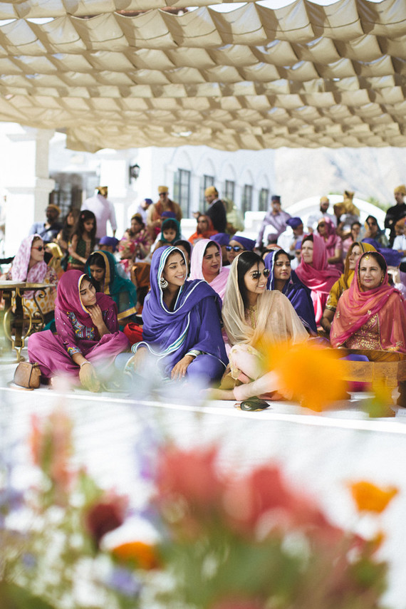 Modern desert Indian wedding celebration