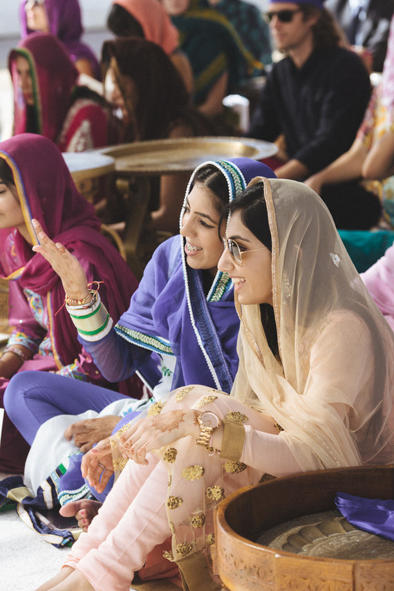 Modern desert Indian wedding celebration