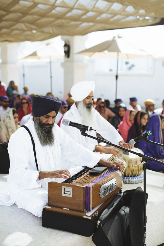 Modern desert Indian wedding celebration