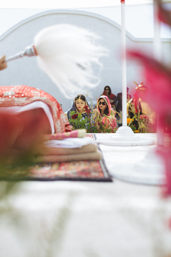 Modern desert Indian wedding celebration