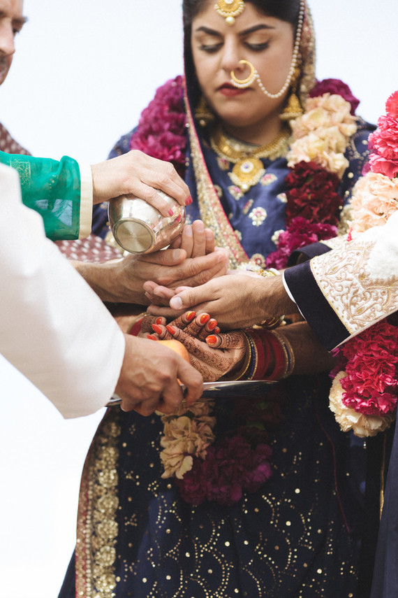 Modern desert Indian wedding celebration