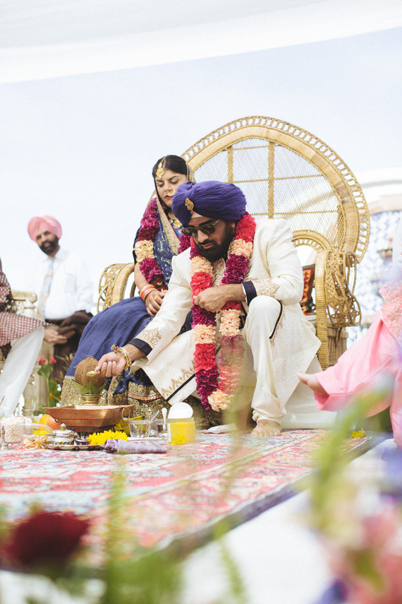 Modern desert Indian wedding celebration
