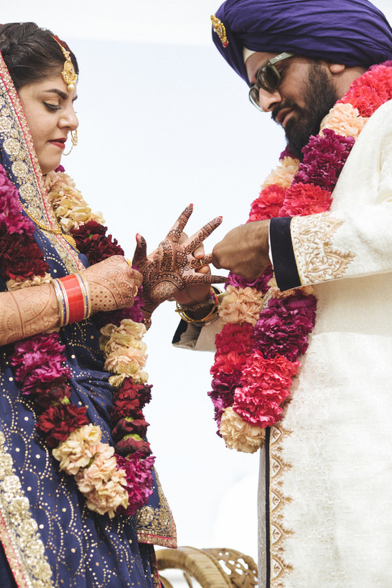 Modern desert Indian wedding celebration