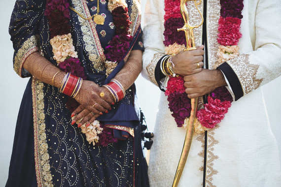 Modern desert Indian wedding celebration