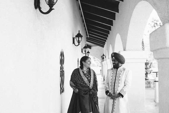 Modern desert Indian wedding celebration