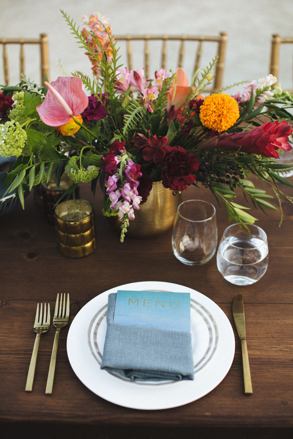 Modern desert Indian wedding celebration