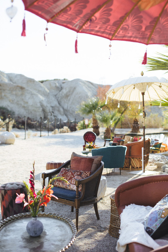 Modern desert Indian wedding celebration