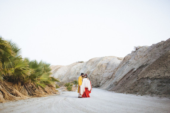 Modern desert Indian wedding celebration